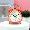 3-inch Metal Bedside Quiet Night Light Clock for Students and Office Workers