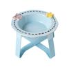 Ceramic Feeding Bowl for Dogs & Cats, Whisker Friendly Kitten Food Water Dish, Wide Shallow Pet Feeder Plate for Dry Wet Food