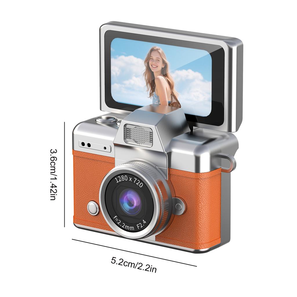 Daumen Schlüsselanhänger Kamera 1,47 Zoll Klappbildschirm Retro CCD Mini Digitalkamera HD Sehr Kleine Camcorder Tragbarer Videorekorder Geschenk