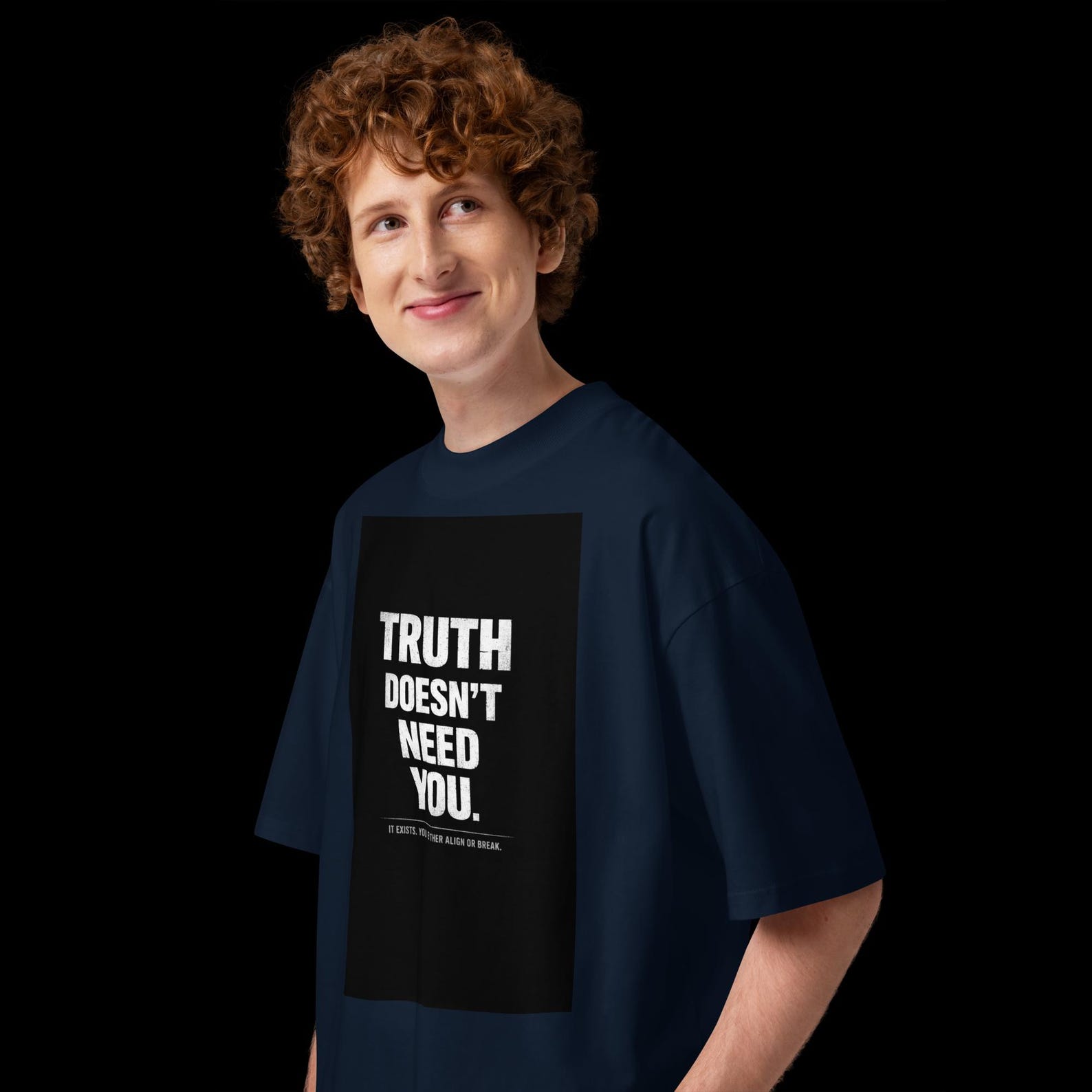 Truth Doesn t Need You Shirt - Brutalist Aesthetic Graphic Tee - Heavyweight Oversized Organic Cotton Top - Hard Truth S