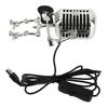 Vintage Microphone Guitar Robot Table Lamp USB Aluminum Metal Retro Microphone Robot Night Light