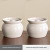 Zhaoran Traditional Cream White Clay Stew Pots (Set of 2)