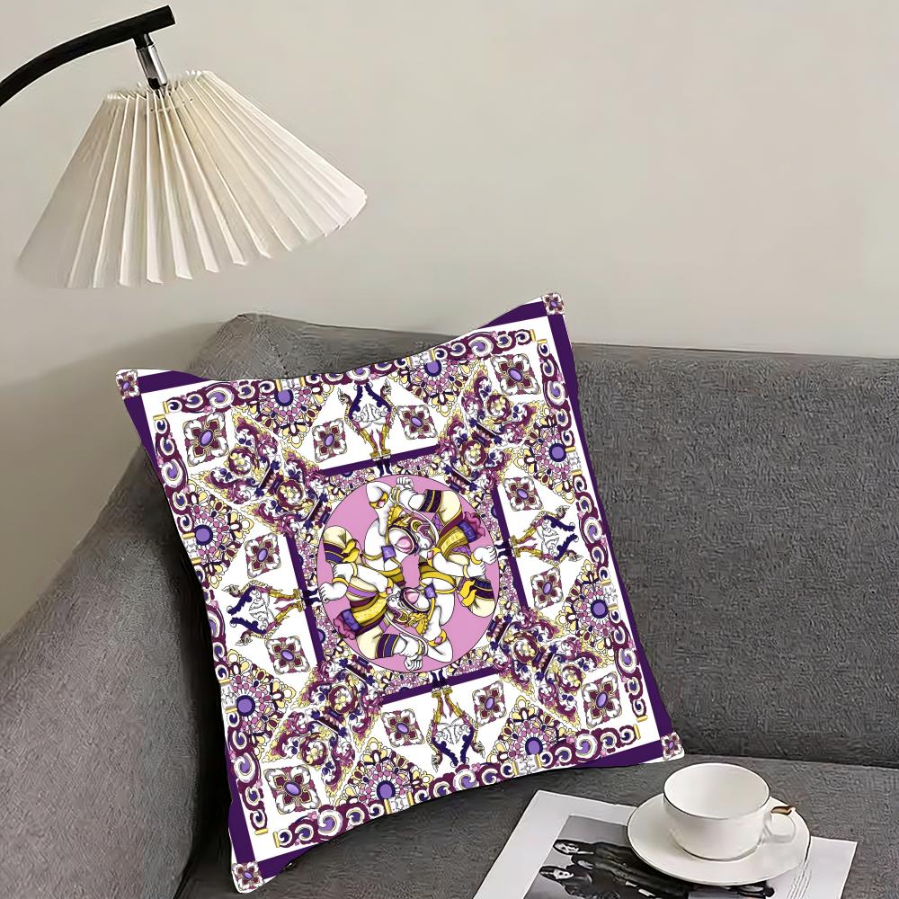 Russian porcelain Cushion Cover Reversible Plush Pillow Cover – For car, sofa, bedroom, perfect as a gift.