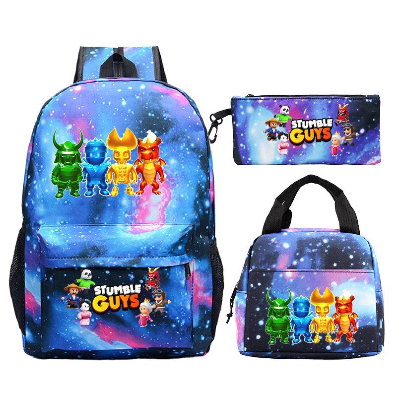 Game Merchandise Printed Children's Schoolbag Set Casual Backpack Three-piece Set