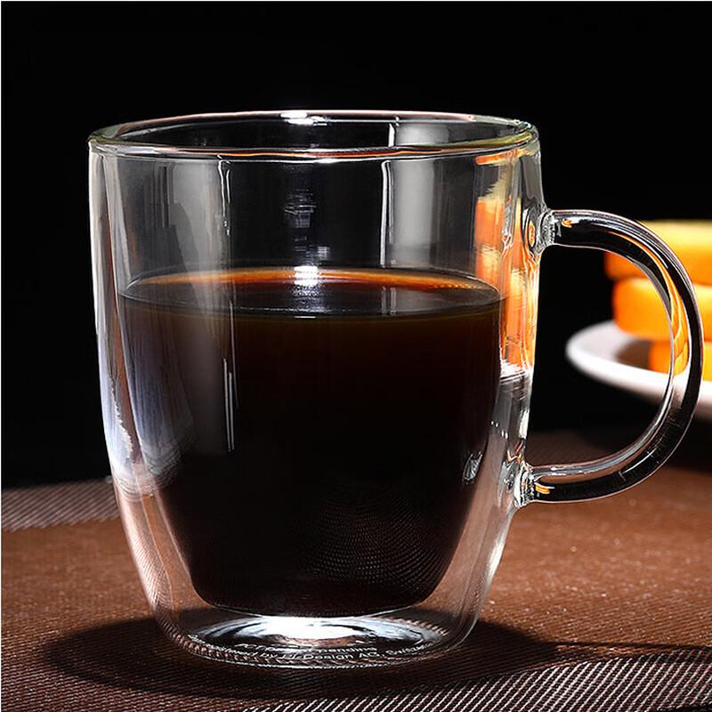 Chaxun 550ml Heat-Resistant Double-Wall Glass Mug with Handle