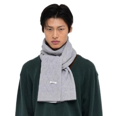 Velsey Intrecciato Gewebter Strickschal [GRAU]