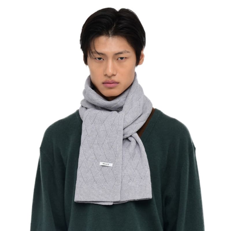 

Velsey Intrecciato Вязаный шарф [СЕРЫЙ] GREY