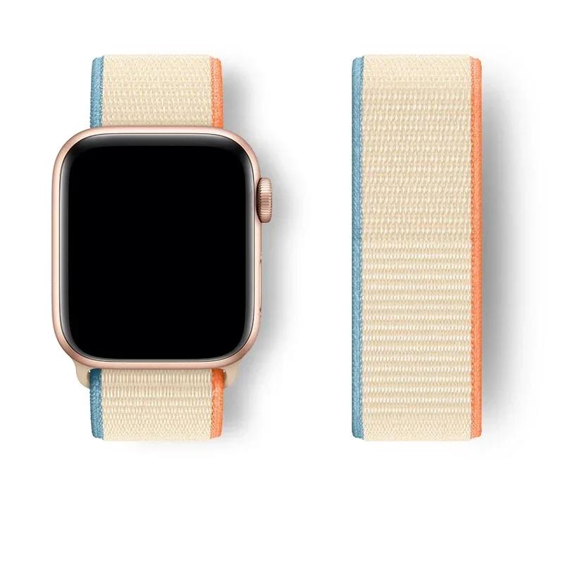 Nylon Band for Apple Watch Strap 49mm 45 41mm 44mm 40mm 42mm 38mm Adjustable Elastic Bracelet iWatch Ultra Series 9 3 4 5 SE 678