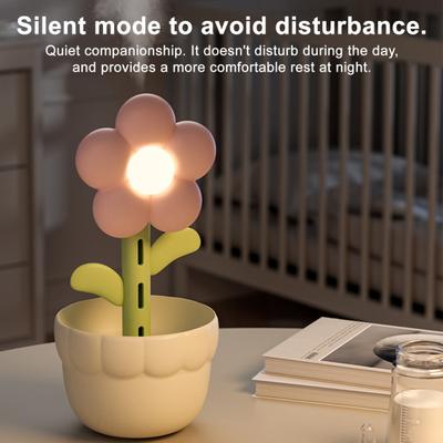 Zvlhčovač 300 ml Velký objem páry Tichý design Zvlhčovač do dětského pokoje Přenosné nabíjení Zvlhčovač do ložnice