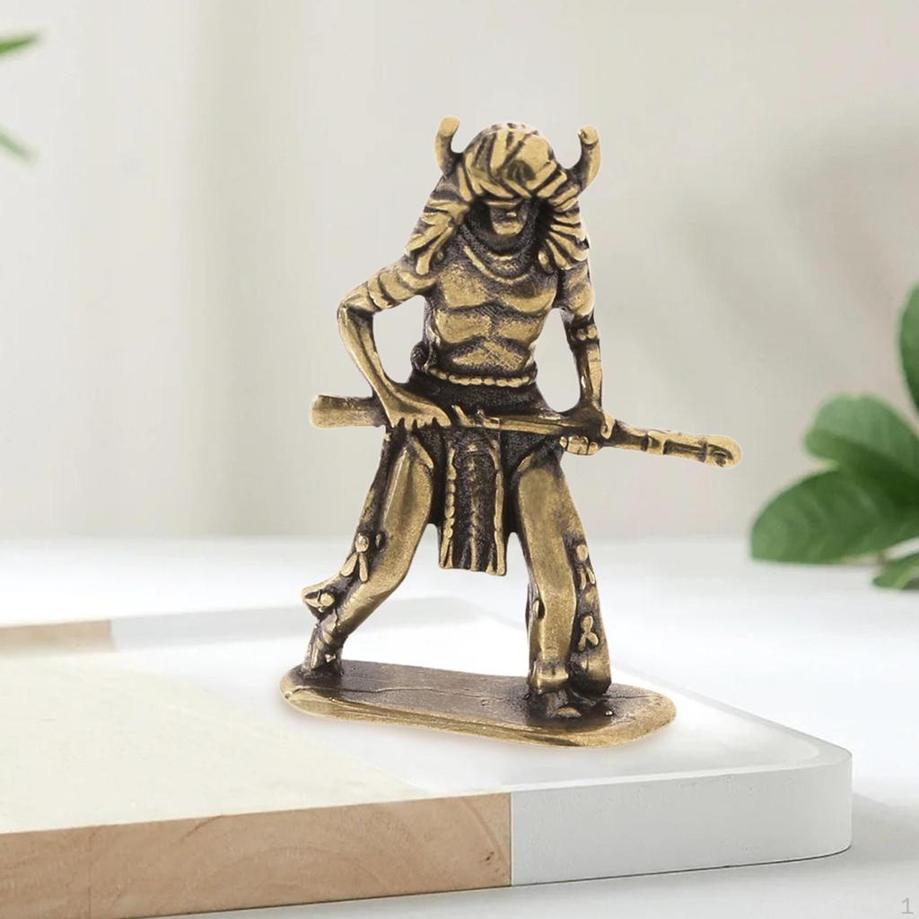 Indian Figurine Sculpture Craft Decor Brass Statue Tabletop Ornament for Showcase Bedroom Desktop