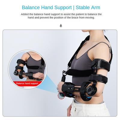 Arm Fracture Sling Anti Arm Dislocation Postoperative Rehabilitation Protective Equipment Black Adjustable Elbow Joint Fixation Bracket