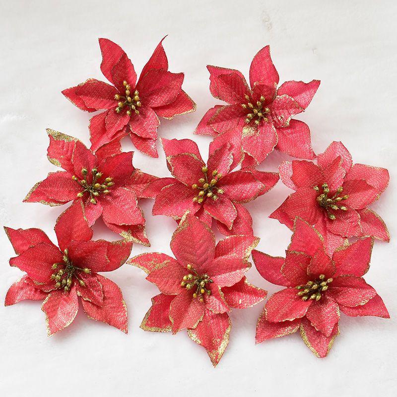 8PC Christmas Decoration Simulation Christmas Flower Christmas Tree Garland Accessories Phnom Penh Small Flower Christmas Tree Decoration Accessories