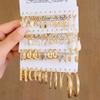Hot-selling Metal Twist Love Butterfly Earrings Set Simple Ring Big Earrings Earrings Ear Jewelry Women