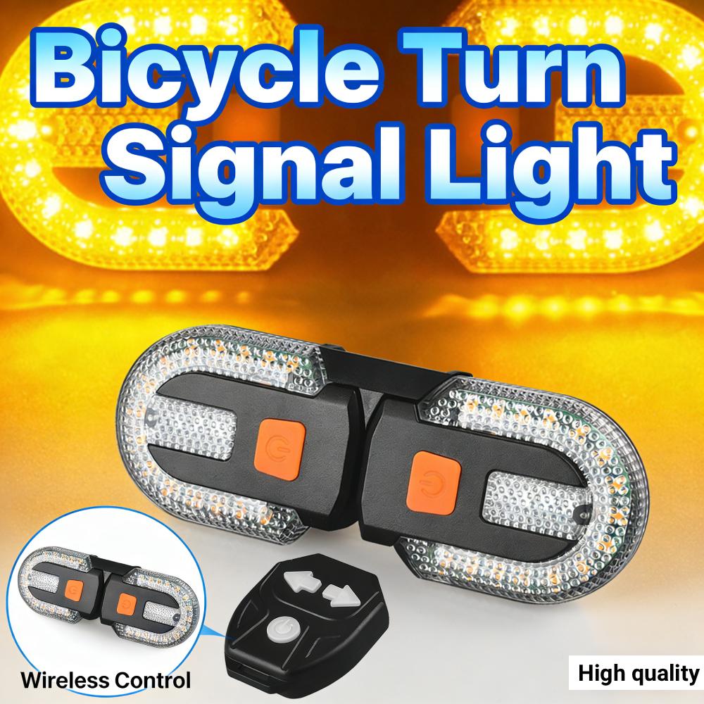 Bicycle Turn Signal Light Wireless Remote Control Bike Rear Light USB Rechargeable Warning Cycling Light Bike Accessories