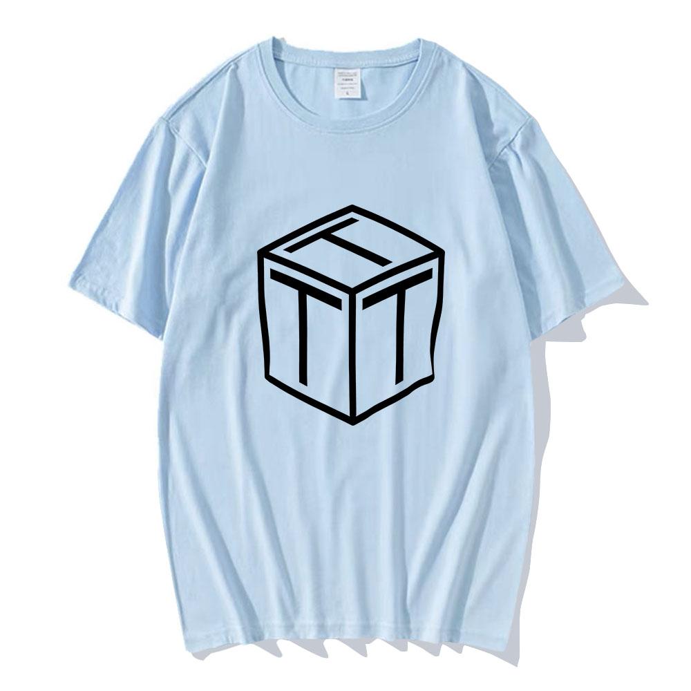 The Temper Trap Cube Print T-shirt Short Sleeve Cotton O-neck Male Tshirts Unisex Streetwear Casual Loose Summer Fashion T Shirt