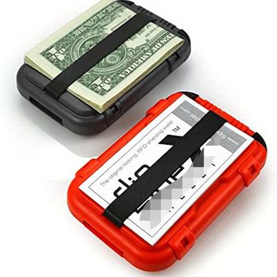 Portofel Minimalist din Plastic Tip Bloc pentru Bărbați Ultra Subțire cu Clips de Aluminiu Suport pentru Numerar Carduri de Credit Portofele Bărbați