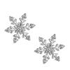 Korean Silver Snowflake Stud Earrings: Elegant, Trendy, Simple Design for Women - Perfect for Christmas or Everyday Wear
