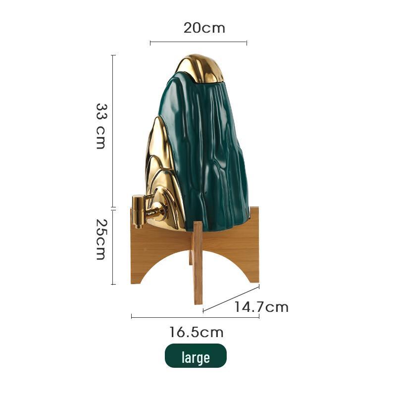 Qianxing Ceramic Gold-Plated Mountain Water Dispenser Set