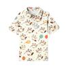 Kids Short Sleeve Polo Shirt Animal Print Casual Top Button Collar Boys Girls Lightweight Summer Tee