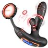Analvibrator Prostata-Massagegerät mit Penisring Buttplug-Stimulator mit 10 Knet- und 10 Vibrationsmodi Sexspielzeug für Männer Schwul