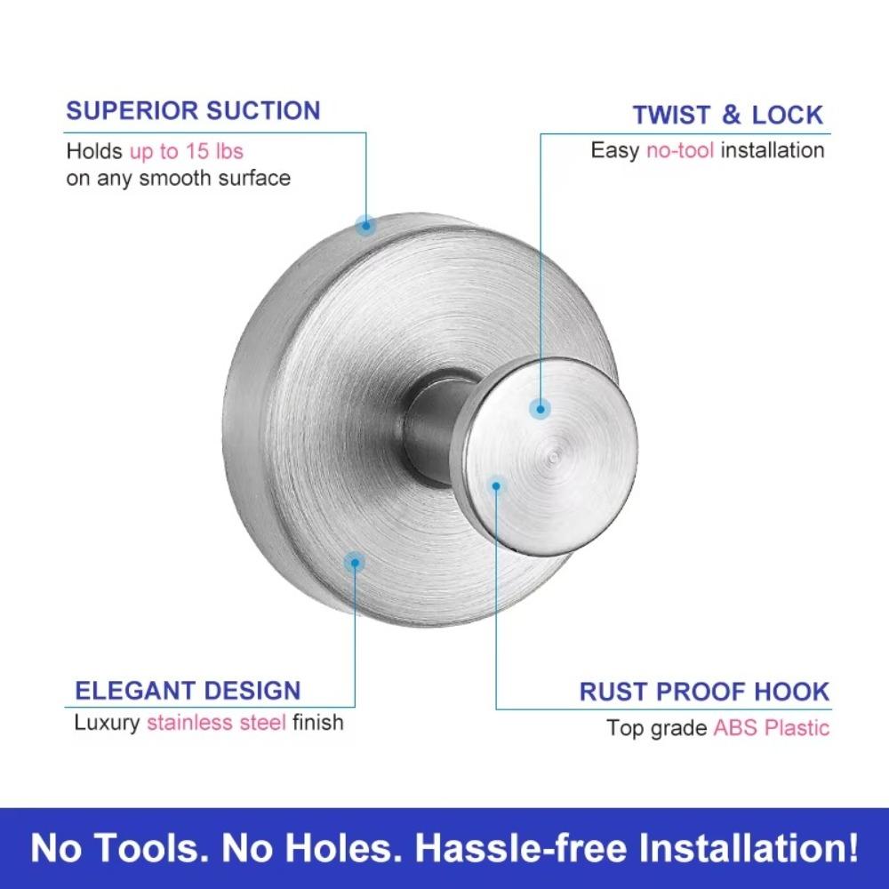 Metal Suction Cup Hook Strong Vacuum Wall Hanger New Towel Holder  for Bathroom