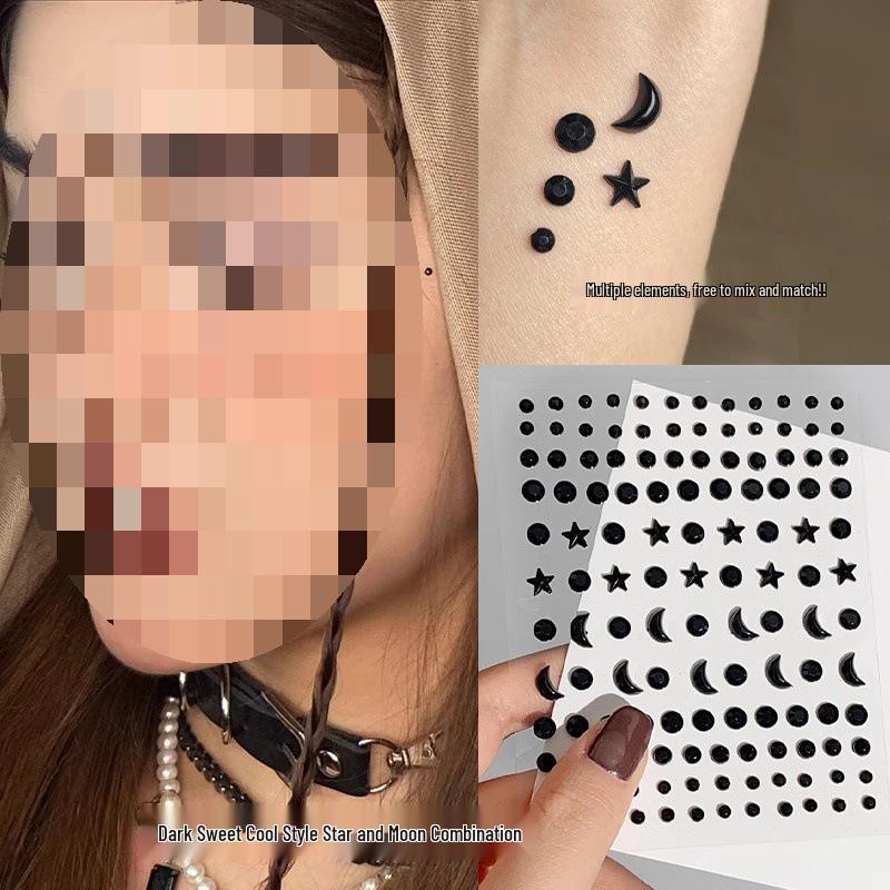Children's Glitter Makeup Set: Eyeshadow, Face Stickers, Fairy Rhinestones for Dress-Up & Kindergarten Fun