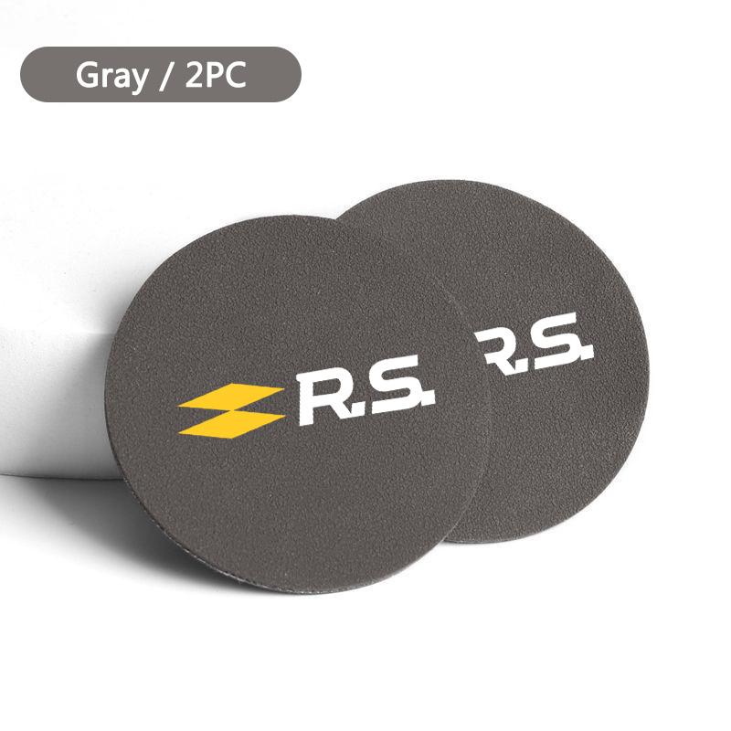 Car Anti-slip Water Cup Heat Insulation Mat Suede Decor Coaster For Renault RS Koleos Captur Twingo Kadjar Megane Clio Scenic S555