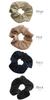 VINGTAINE Solid Zipper Perfect for Dull Simple Hair Scrunchie, Volume, Color, Basic, Closure, Hair, Updos, Accessory, Gift, Present, HS-183-BK
