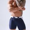 New Men's High-End Quick-Dry Plus Size Double-Layer Tie-Up Swim Trunks