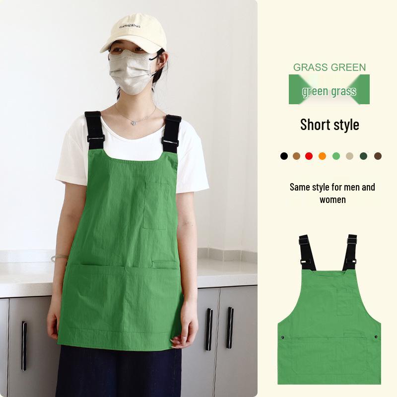 Waterproof Canvas Apron with Custom Logo - Art Studio & Barista Workwear Vest Style