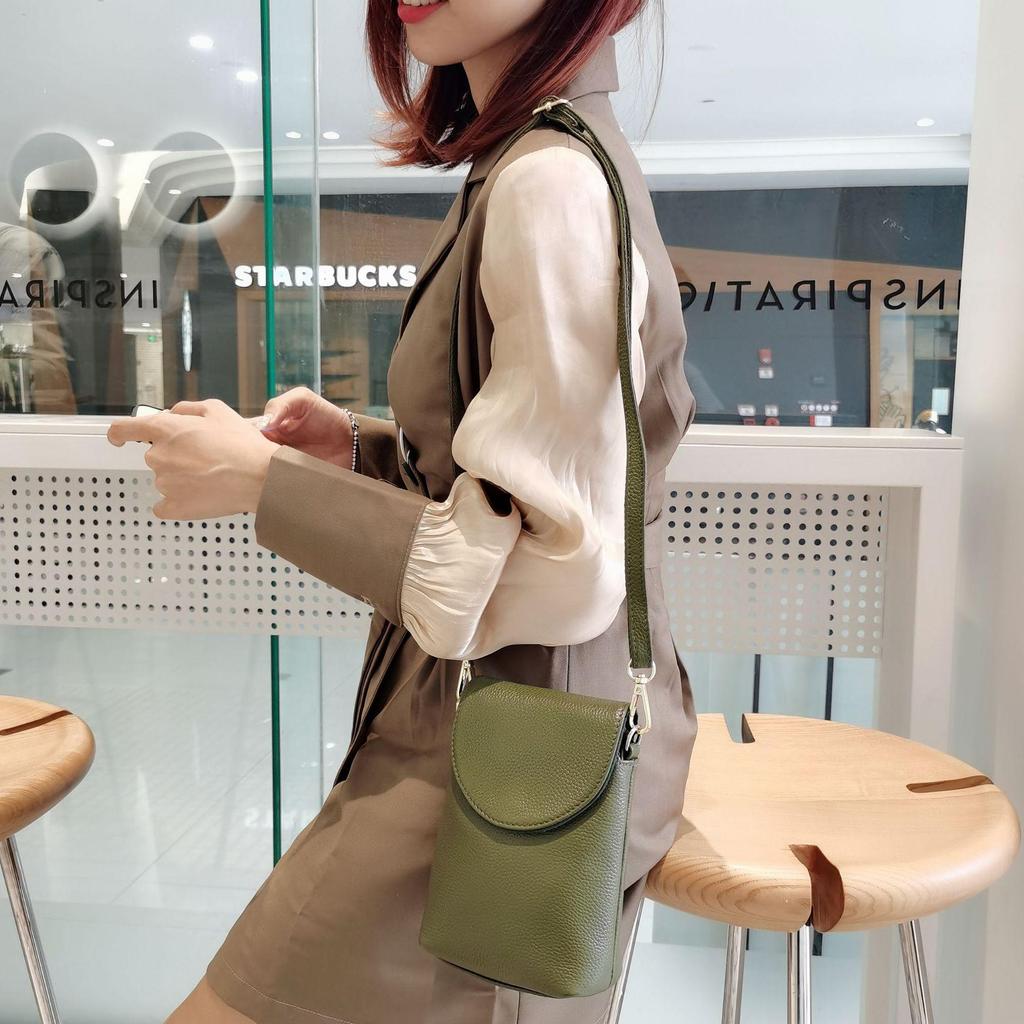 Geantă Crossbody pentru Telefon Mobil și Monede din Piele de Vacă Stratul Întâi - Portofel Mini Versatil din Piele Naturală 2025