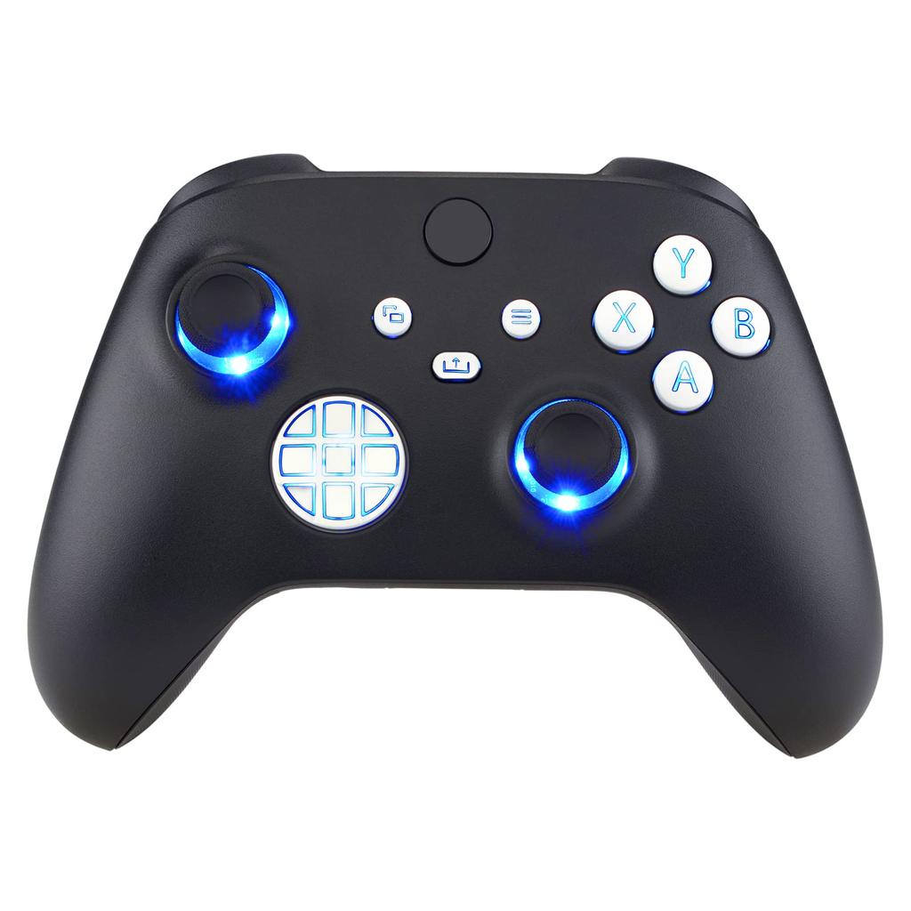 eXtremeRate Multicolor Illuminated Thumbstick Share for Xbox Series and Classic Symbol Button DTF LED Kit for Xbox Core Controllers D-Pad Start, Back,