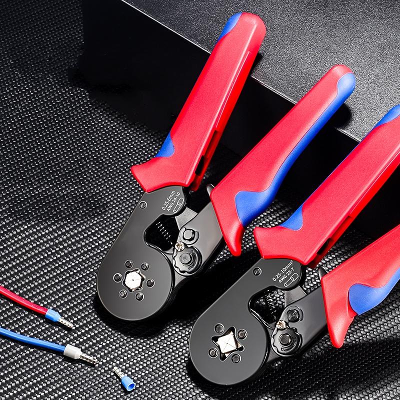 Crimping Pliers 6-4 0.25-10mm² / 6-6 0.25-6mm² Tubular Terminal Crimper Wire Ferrule Crimper Tools Household Electrical Kit