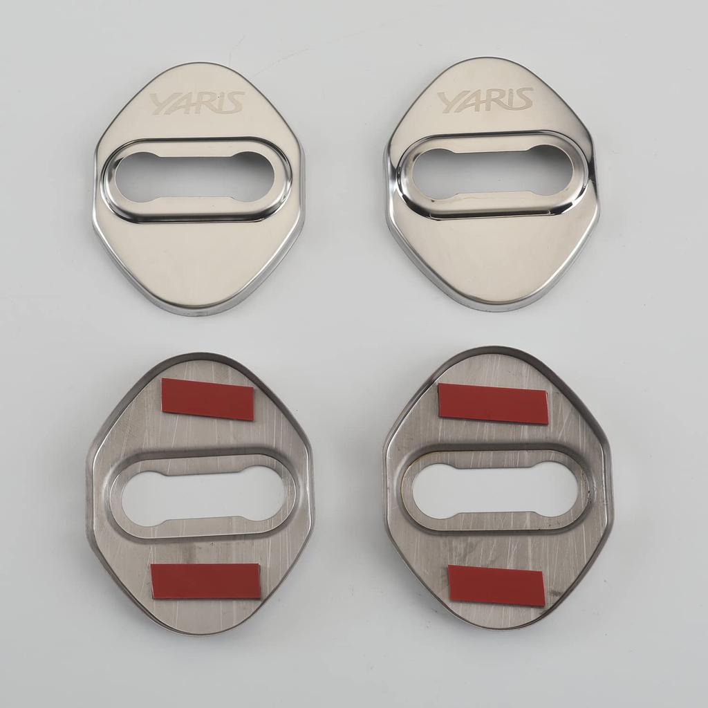 Haoshilianfa Toyota Cross Car Door Lock Striker Compatible with Yaris 210 150 10 and 15 Stainless Metal Easy Premium Car Set of 4 Yaris/Yaris Covers,