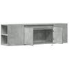 TV Wall Cabinet with LED Lighting Concrete Grey 135 x 31 x 39.5 cm