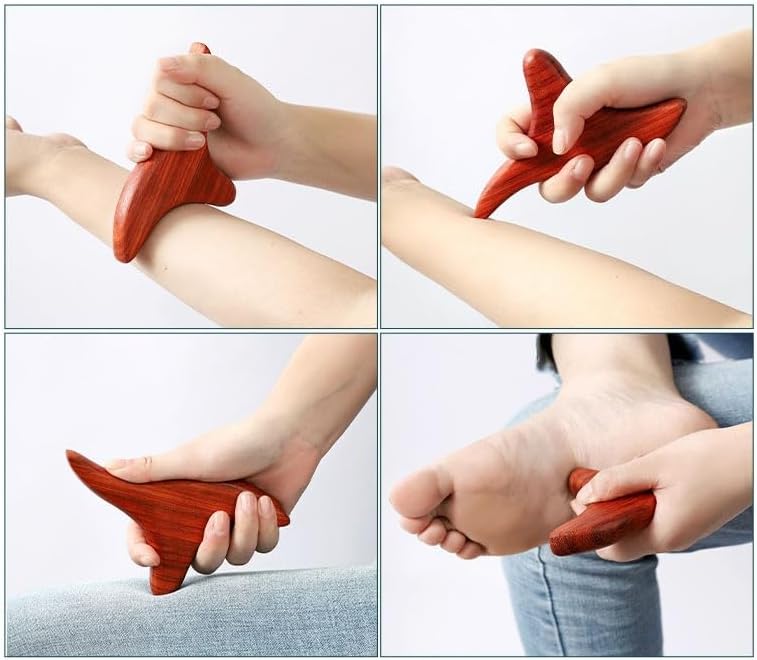 Natural Wooden Gua Sha Massage Tool from Thailand