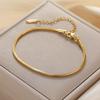 Teamer Stainless Steel Square Snake Chain Bracelet for Men Women Fashion Minimalist Summer Beach Foot Jewelry Gift Wholesale