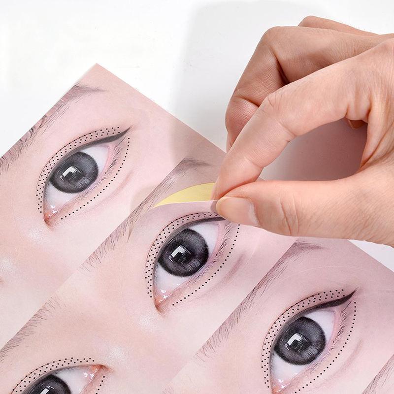 40 Patches/5 Sheets Eyelash Practice Stickers Eyelash Training Stickers Eyelash Application Trainer Stickers Simulated Eye Shape