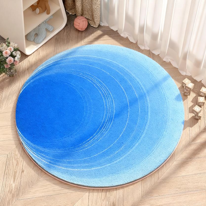 Gradient Color Bedroom Decor Round Carpet Thick Plush Carpets for Living Room Fluffy Soft Bedside Floor Mat Washable Lounge Rug