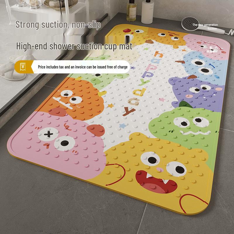 Child's Non-Slip Waterproof Bathroom Mat - Anti-Fall Shower & Toilet Floor Pad