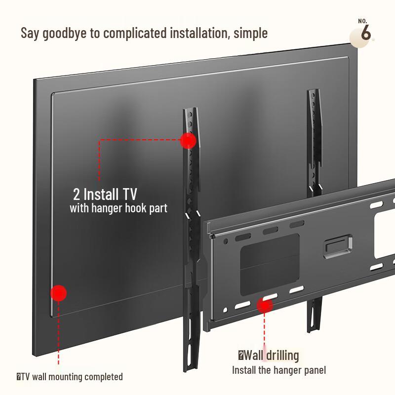 Universal Ultra-Thin Fixed TV Wall Mount (26-65 Inch)