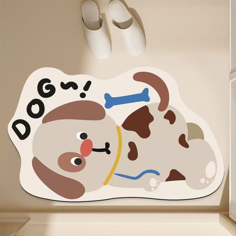 

Кольоровий Мультяшний Милий Форма Тварини Діатомова Грязь Килимок для Підлоги Ванна Кімната Ванна Кімната Вбираючий Антиковзкий Швидкосохнучий Килимок для Ніг 50 * 80cm