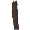 Women European Sexy Backless Halter Neck Sleeveless Slim Fit Long Bodycon Dress