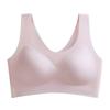 Big Breasts Show Small Gathering Ice Silk Beautiful Vest Bra Seamless Sports Bra Breathable and Small Without Steel Ring