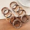 10 Women's Fashionable High-Stretch Leopard-Print Hair Ties: Retro Style for Ponytails and Buns—Versatile, Everyday