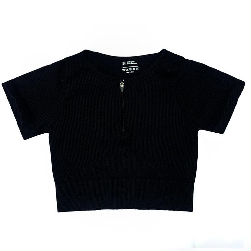 

Рубчатый бесшовный вязаный спортивный костюм: Укороченный топ и брюки для йоги с высокой талией и эффектом подтяжки ягодиц, варианты с длинным/коротким рукавом Large