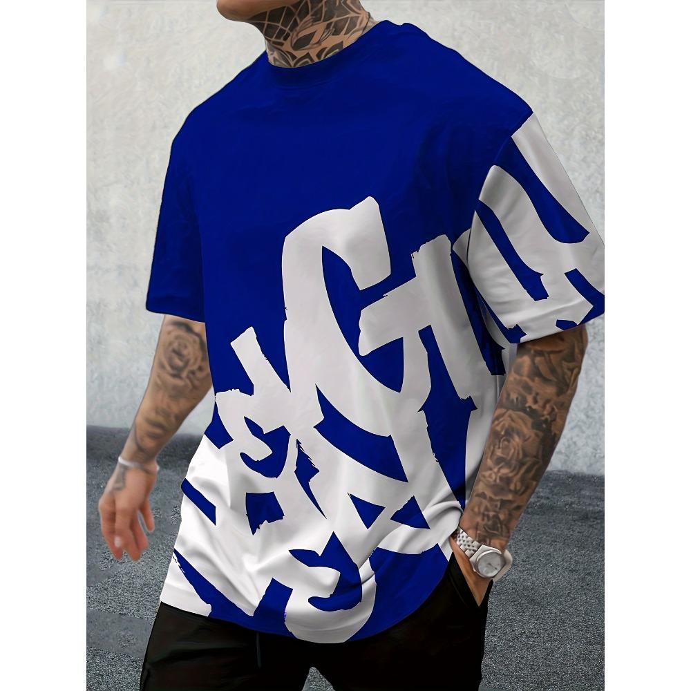 2025 New Summer Personalized Letter Printed Comfortable and Breathable Round Neck T-shirt Outdoor High Street Top