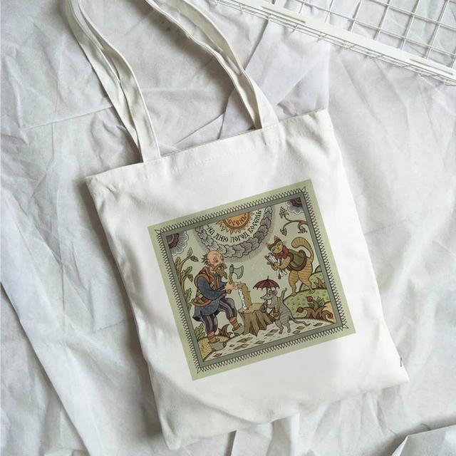 2022 Shopping Bag Women's Bag White Environmental Protection Series Reusable Harajuku Commuter Simple Large-capacity Fashion Tot