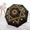 1pc Star Mandala Automatic Open/close Folding Compact Umbrella, 8-Rib Sturdy Canopy, Lightweight Portable, Everyday Use, Gift, Outdoor Umbrella, Trave