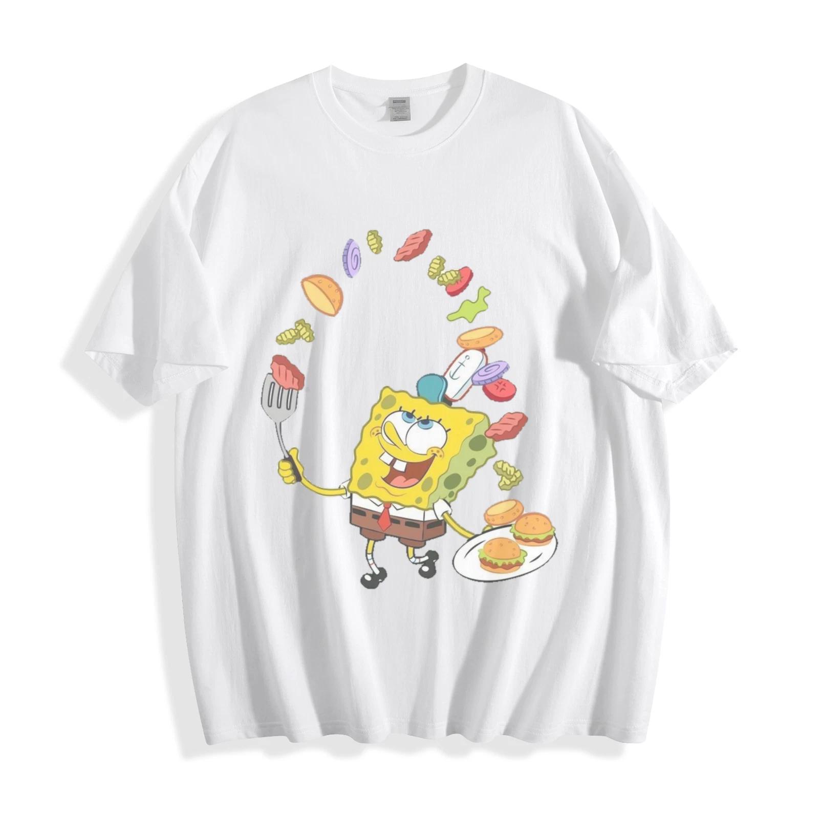 SpongeBob Krabby Patty Master T-Shirt - Epic Burger Juggling Unisex Tee S